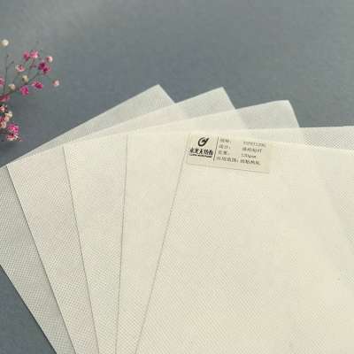 100% Polyester PET Laminated Spunbond Plain Breathable Polyester Paper Non-woven Interlining Fabric